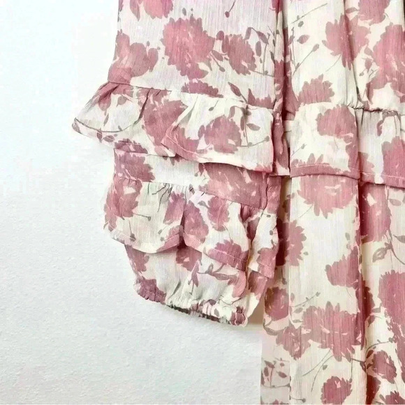 Simply Vera Vera Wang Ruffled Chiffon Drop-Waist Dress Size XS - Picture 7 of 14